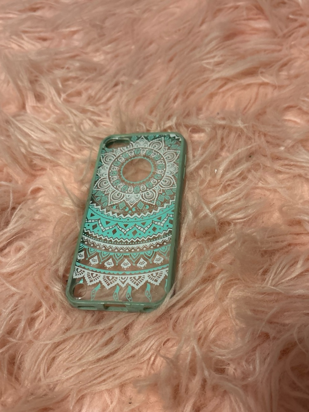 Teal Mandala Decorative ipod touch Case